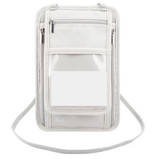 Portafoglio passaporto collo borsa carte di credito borsa collo portafoglio grigio J7J62237