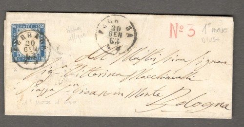 1863 italia lettera viaggiata - italia-lettera,