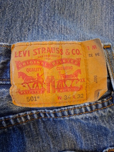 Jeans denim mosca con - , bottoni