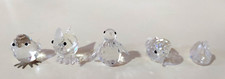 SWAROVSKI  5 ANIMALI ORIGINALI  (PERIODO 1976-1988) cm 3,5 CIRCA