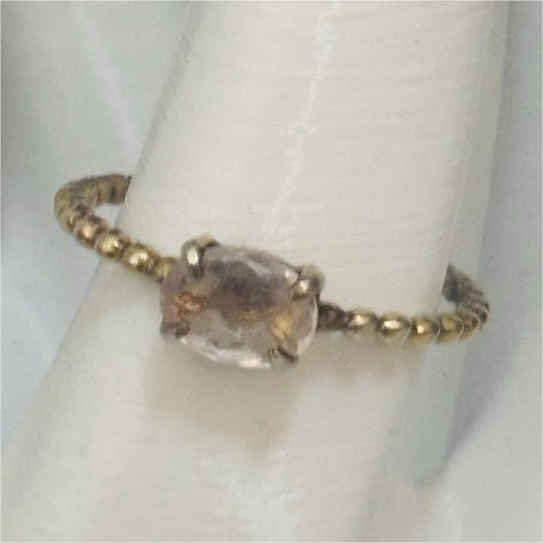 Bague sertie anneau perlé