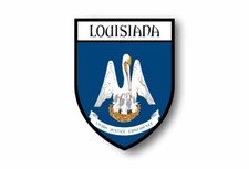 sticker adesivi adesivo stemma citta bandiera auto moto usa americana louisiana
