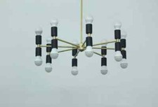 Lampadario In Ottone Opaco A 8