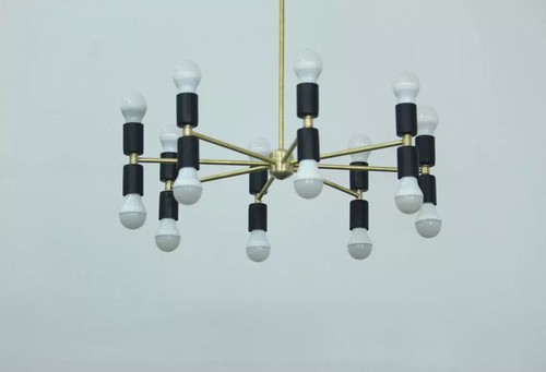 Lampadario ottone opaco 8 - ottone,
