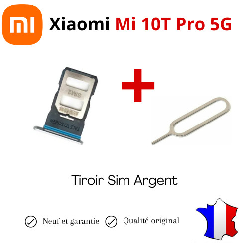 Tiroir sim argent - argent,, xiaomi