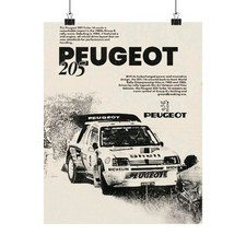 Poster Auto Rally Peugeot 205