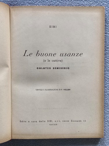 Galateo semiserio buone - le,