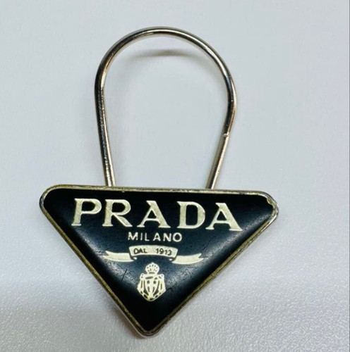 Portachiavi prada logo firmato - portachiavi,