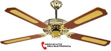 Ventilatore a Soffitto VE CRD43TL  4 Pale 3 Velocita in Legno Luce e Telecomando