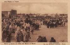 * LIBIA - Tripoli - Piazza, Mulini a vapore con silos del Banco di Roma, Monza 1911