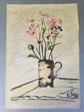 Vaso di fiori_Interessante dipinto ad olio su tela