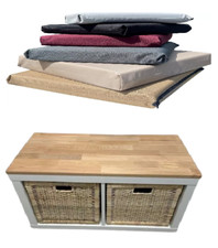 Cuscino superiore impermeabile per Ikea Kallax 2 cubi 76,5 cm x 39 cm copertura rimovibile