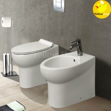 BIDET A TERRA FILO MURO CERAMICA BAGNO PAVIMENTO ICEBERG