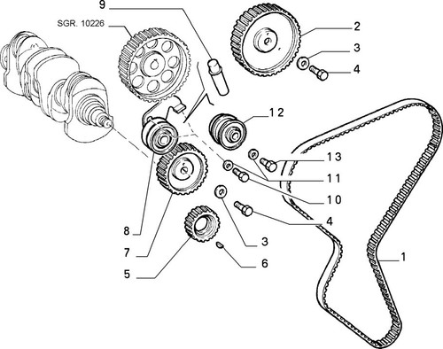 Ingranaggio albero camme fiat - ingranaggio,