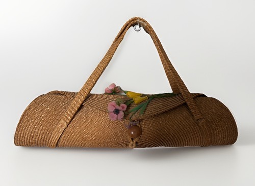 Borsa baguette paglia con - borsa,