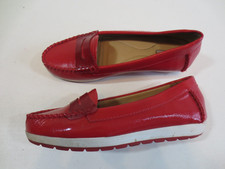 GEOX respira slipper ballerine 37 vera pelle vernice rossa TIP TOP/2