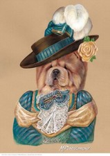 Chow Chow Lady A3 Kunstdruck
