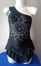 Body Pattinaggio Artistico taglia 46 Monospalla/gonnellino e strass