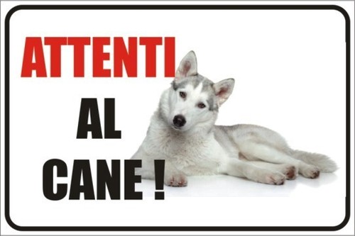 Cartello attenti cane targa - cartello,
