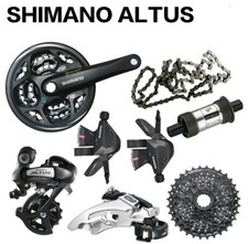 Shimano Altus M310 3x8 Velocità Gruppo 7pz Deragliatore Cambio Pedivella Cassetta MTB