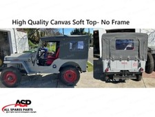 Top in tela per Jeep Willys CJ3A CJ3B M38 adatto per arco dritto OD Geen, nero, marrone