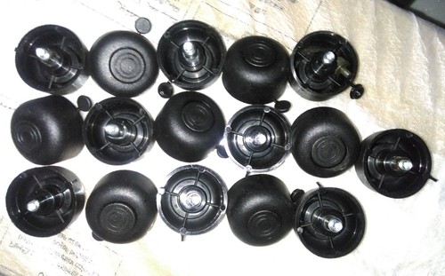 Piedino plastica nero 5 x - nero,
