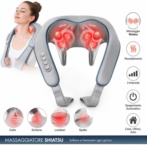Massaggiatore shiatsu collo - collo, e