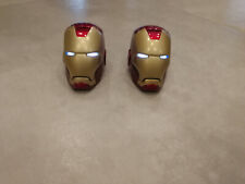 IRON MAN LOTTO 2 CASCHI IN METALLO CON LUCI IRONMAN ARMATURA TESTA MARVEL RARO