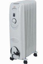 RADIATORE AD OLIO DCG RA2811 11 ELEMENTI CALORIFERO ELETTRICO TERMOSTATO E RUOTE