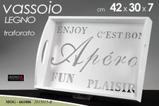 VASSOIO IN LEGNO TRAFORATO