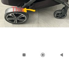 Nuna Demi Grow Passeggino Posteriore Protezione Pneumatici Copricerchi Posteriori Parafanghi Usato