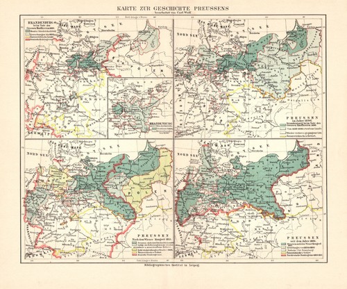 Storia della prussia mappa - prussia,