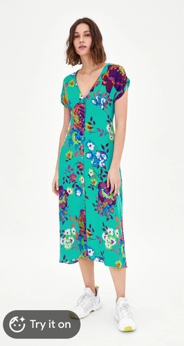 Abito zara trf - zara, turchese