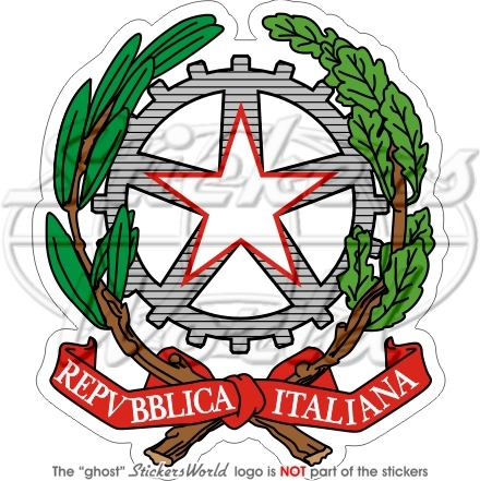 Adesivo italia stemma - italia, ue