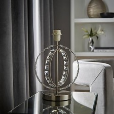 Lampada da tavolo cromata base