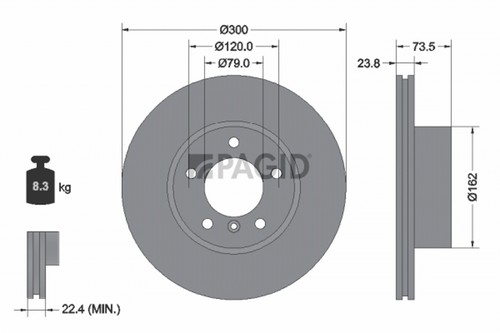Dischi freno pagid 54377nhc - dischi,