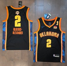 Maglia swing YOUTH OKC Thunder #2 Shai Gilgeous-Alexander cucita nera finali
