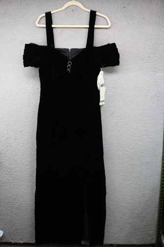 Maxi abito rimini nero - nero, velluto