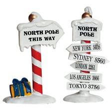 North pole signs set - north, of