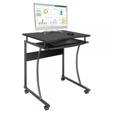 Techly Scrivania Compatta con Ripiano Estraibile per Tastiera