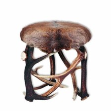 Panca alta con aste di cervo. Corna. M: 40x40 cm x H 45 cm 11551802 