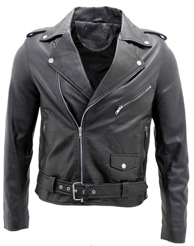 Giacca biker casual retro nera - giacca,