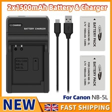 2x NB-5L batteria e caricatore