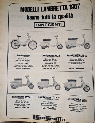 Moto scooter lambretta - moto,
