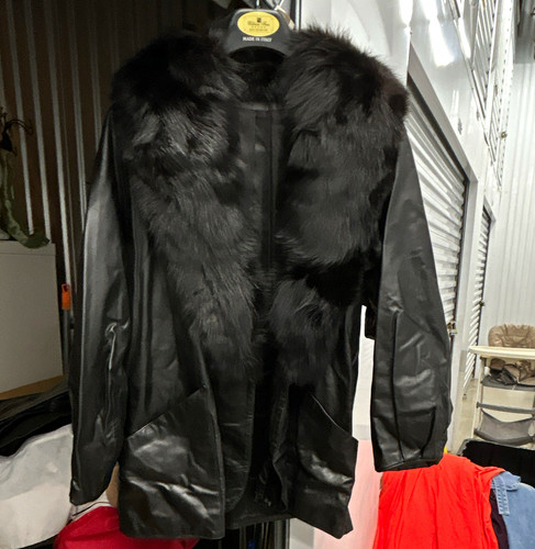 Cappotto donna pelle nero