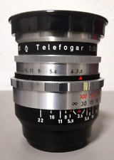 Meyer-Optik Görlitz Telefogar obiettivo 1:3.5/90 rosso V con faretra in pelle vintage
