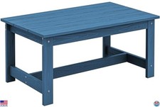 Tavolino da caffè da esterno SERWALL 37,8" x 22,8" in HDPE blu - Adirondack per tutte le stagioni