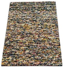 Tappeto In Lana Colorato 170x240 Cm Fatto A Mano Moderno Naturale St13