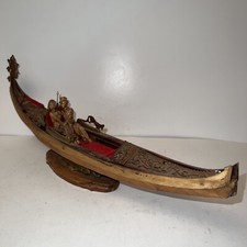 Decorazione Tavolo Barca Artigianale in Legno Venezia Gandola