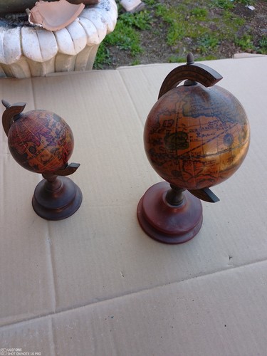 Coppia mappamondo legno - coppia,